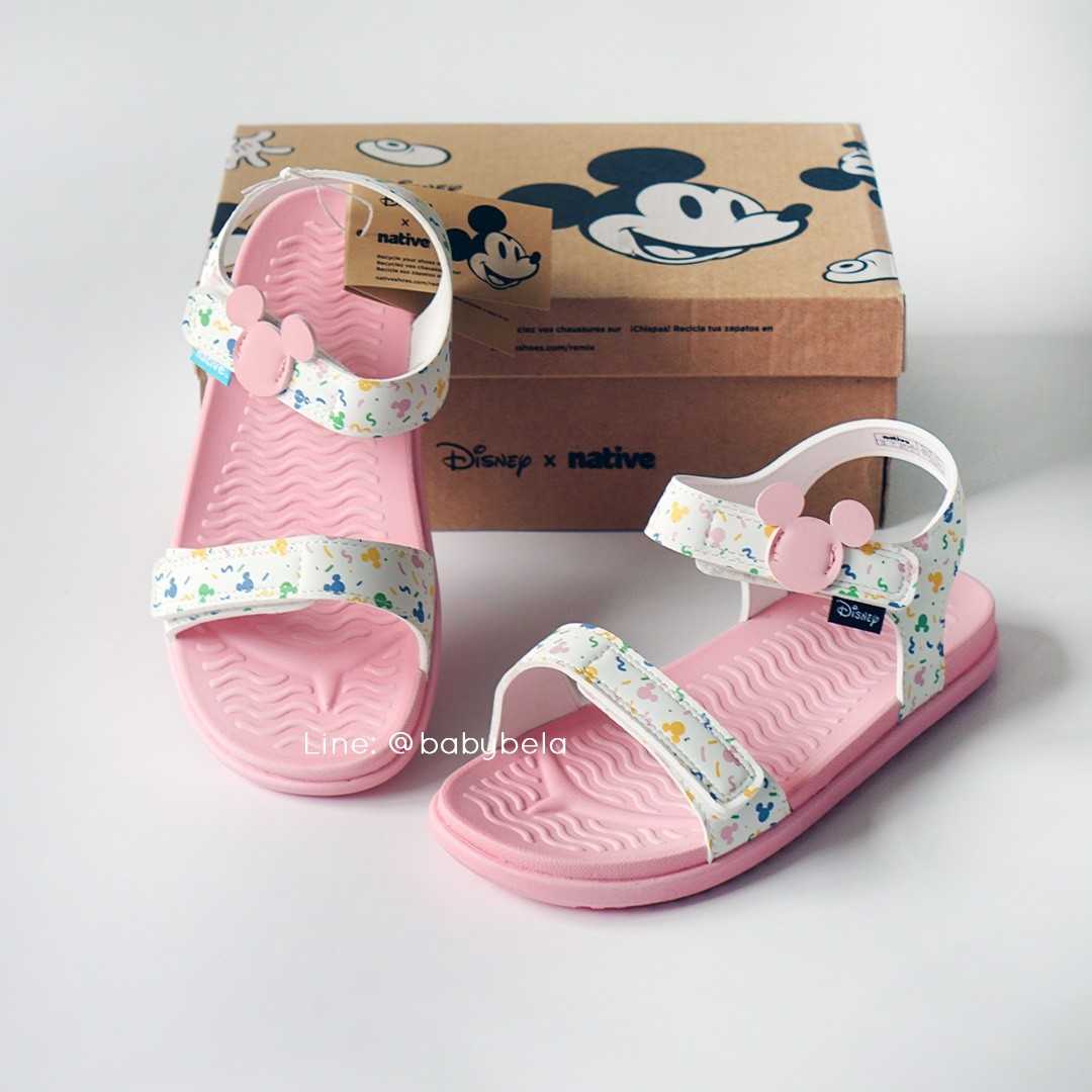 Native Charley Disney Print Child (Shell White/ Princess Pink/ Pastel Rad Confetti)
