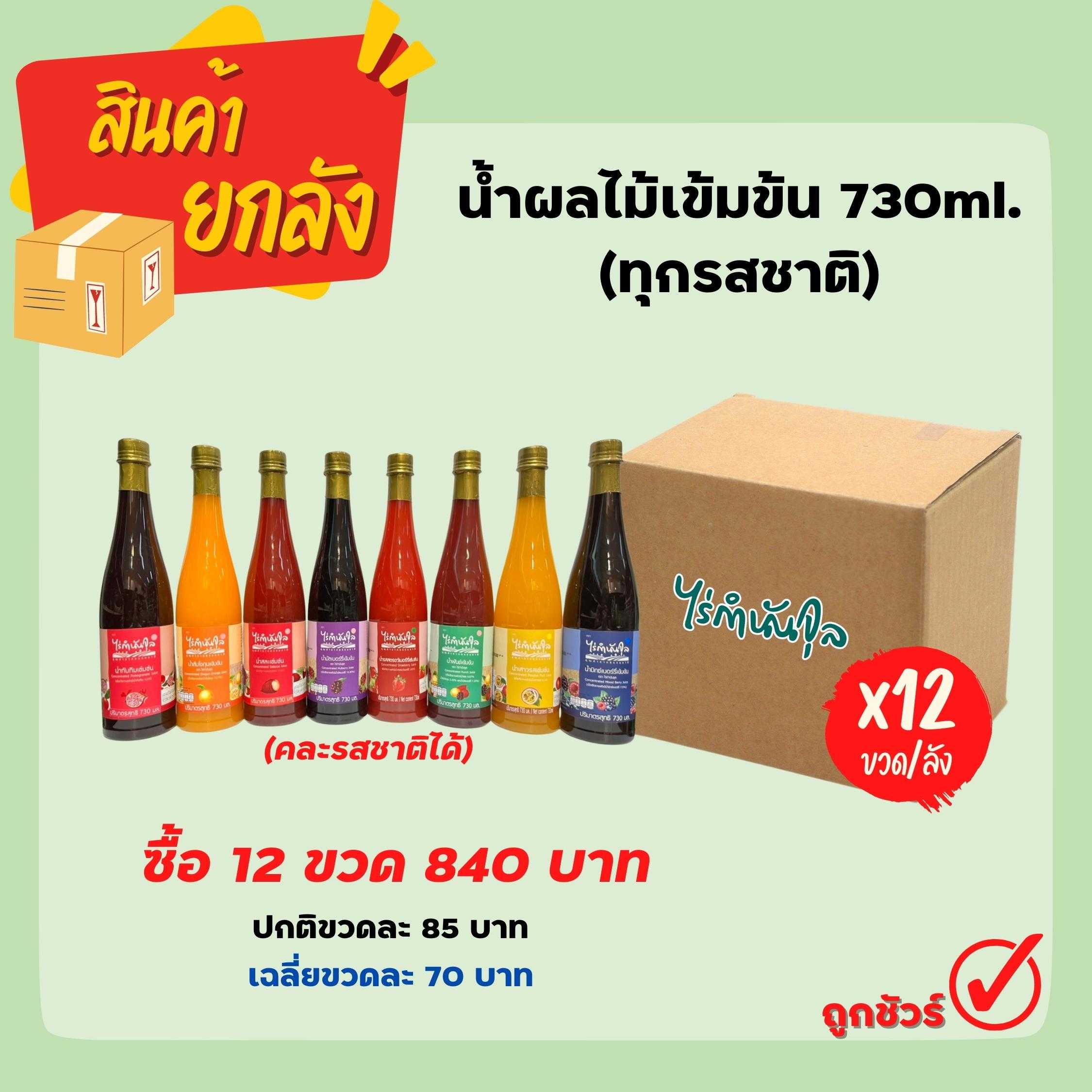 น้ำผลไม้เข้มข้น 730ml. (12 ขวด)