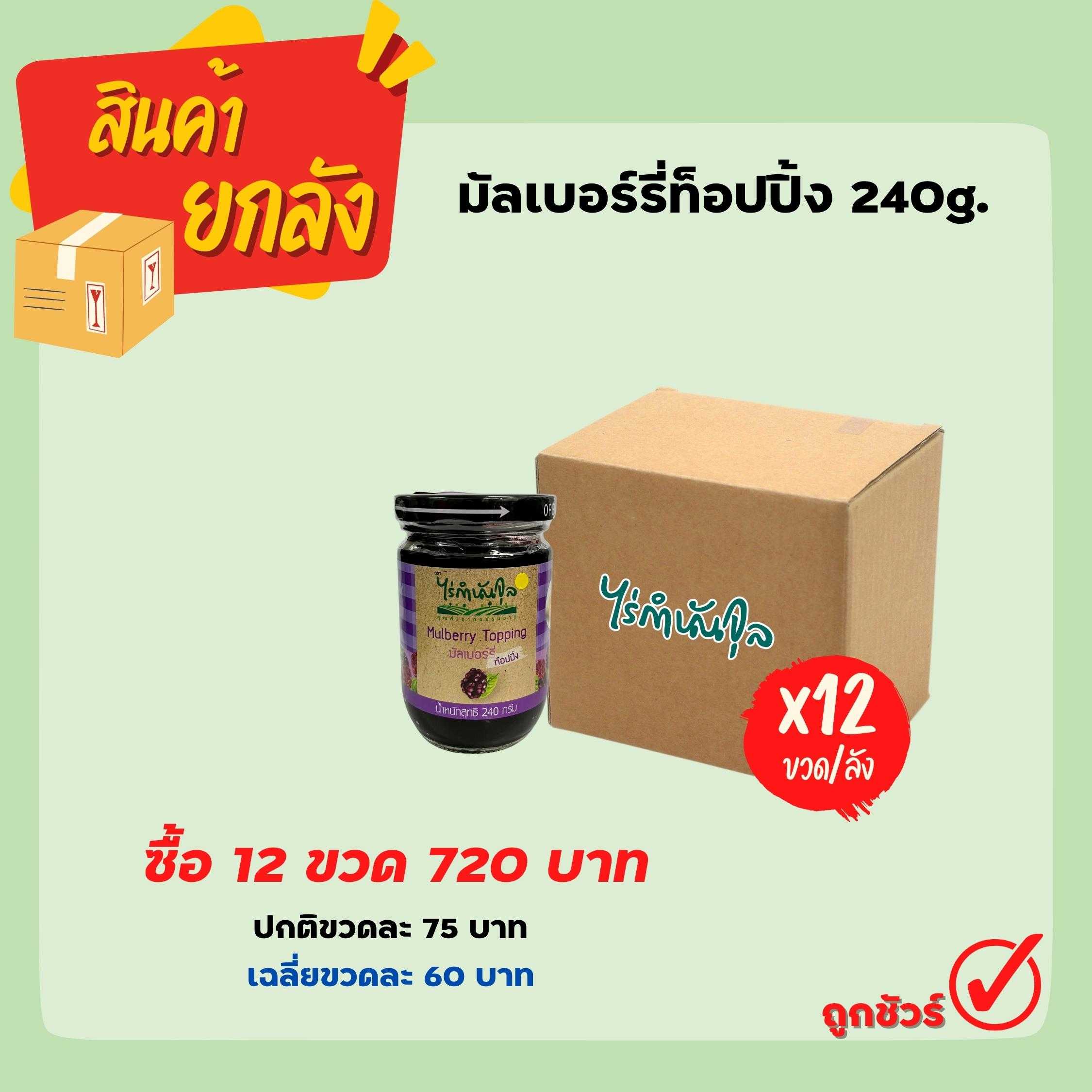 มัลเบอร์รี่ท็อปปิ้ง (12 ขวด/ลัง)