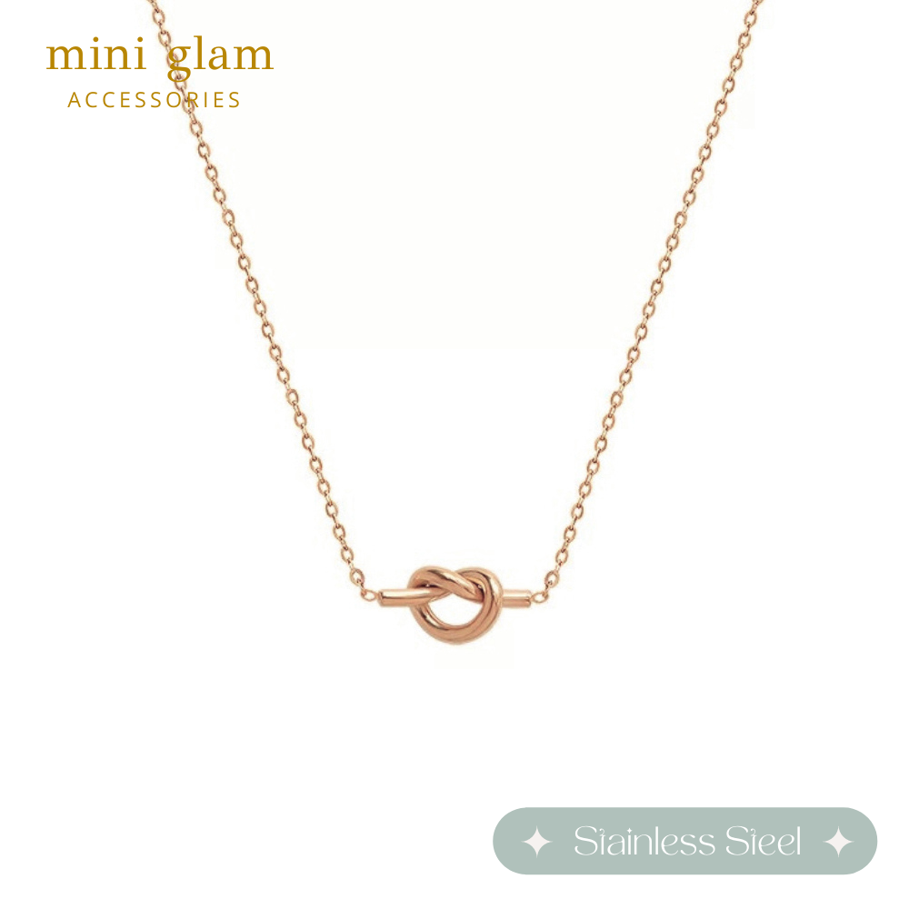 Miniglam Tie the Knot Necklace (Rose gold)
