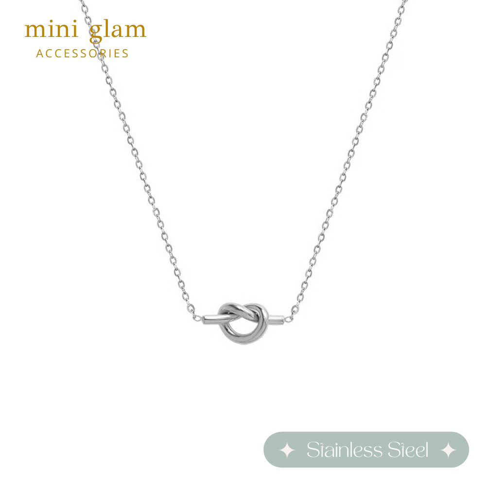Miniglam Tie the Knot Necklace (Silver)