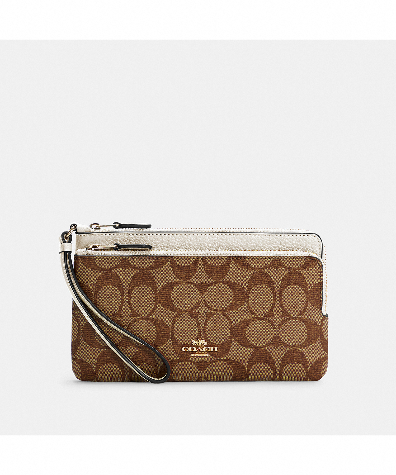 COACH DOUBLE ZIP WALLET IN SIGNATURE CANVAS C5576 IMDJ8