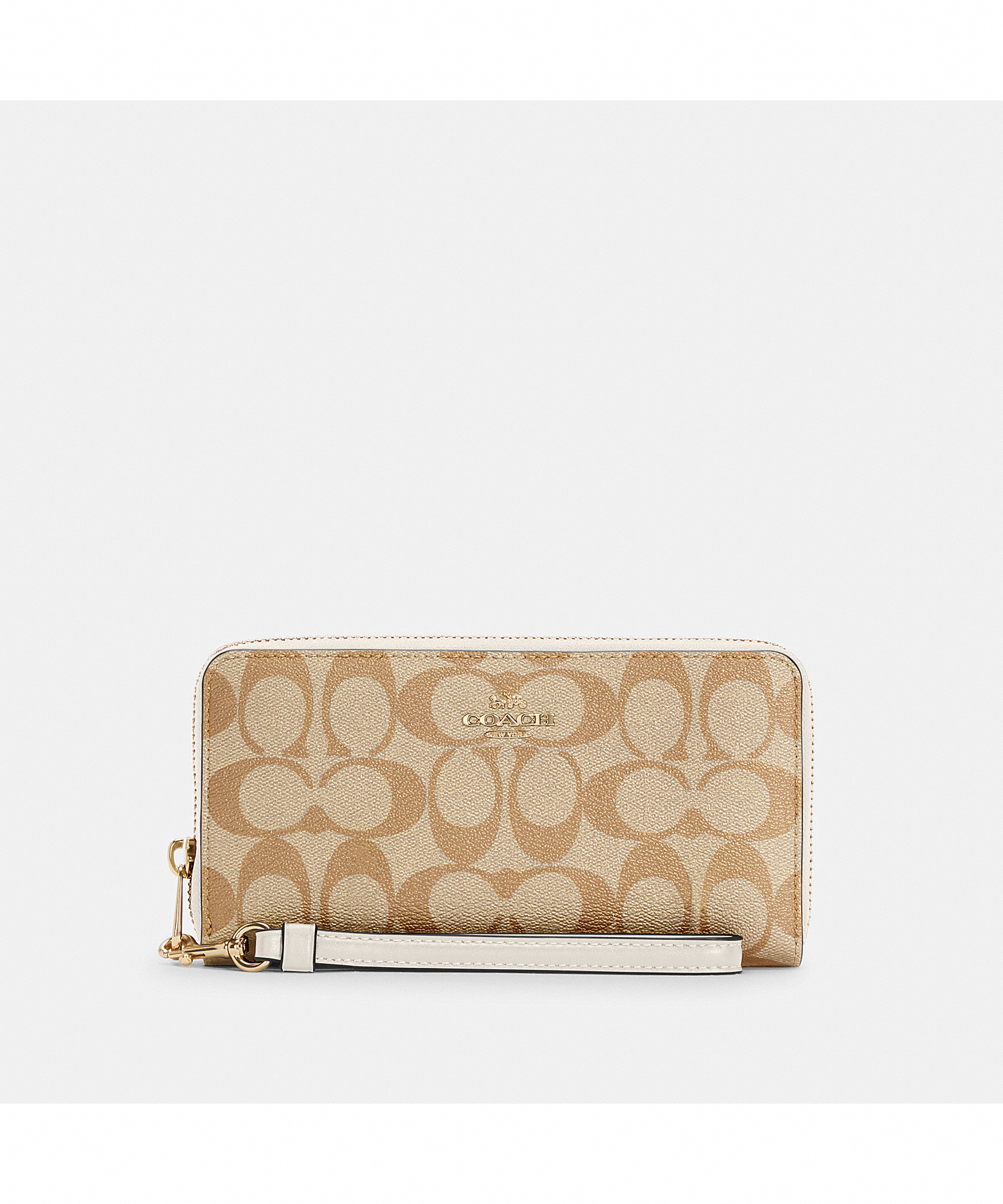 COACH LONG ZIP AROUND WALLET IN SIGNATURE CANVAS C4452 IMDQC
