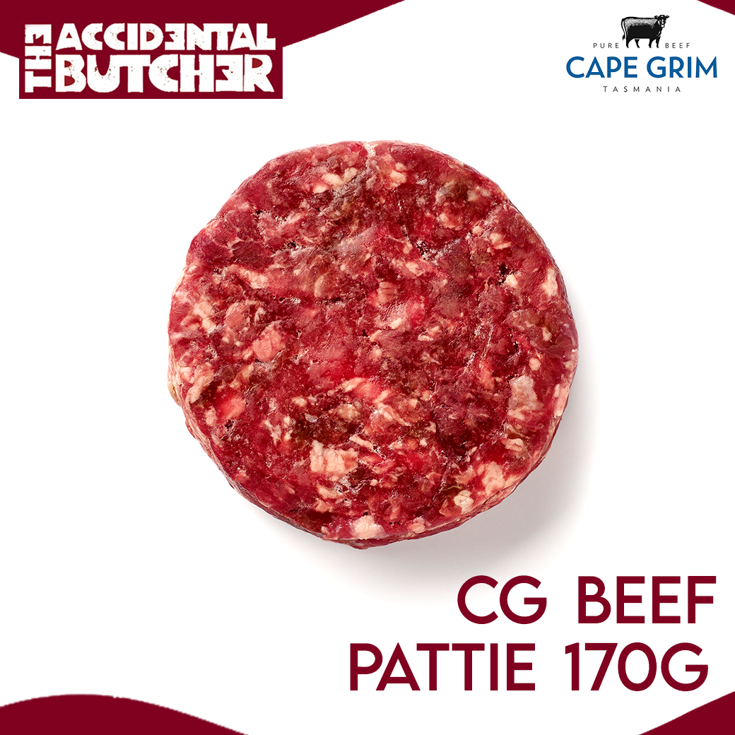 CG Beef Burger Pattie 170g (เนื้อบดแช่แข็งสำหรับเบอร์เกอร์ 170g)
