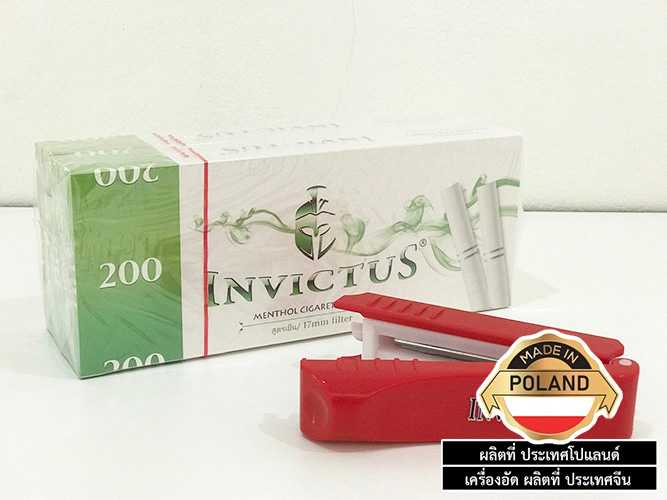 อินวิคตัสกลิ่น (-เมนทอล-) 200ชิ้น หลอดเปล่า ( filter17mm .) +เครื่องอัดคละสี