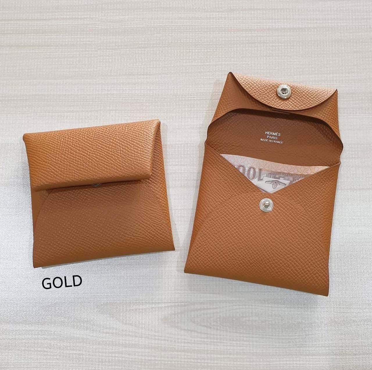 Hermes Bastia Mini Wallet Coin Purse Gold Epsom