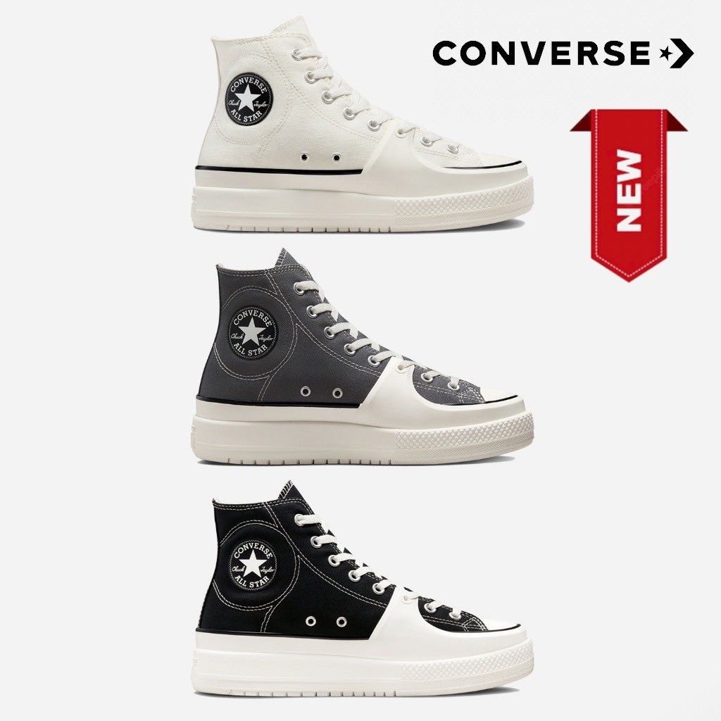 Converse Chuck Taylor All Star Construct Hi Grey Black White