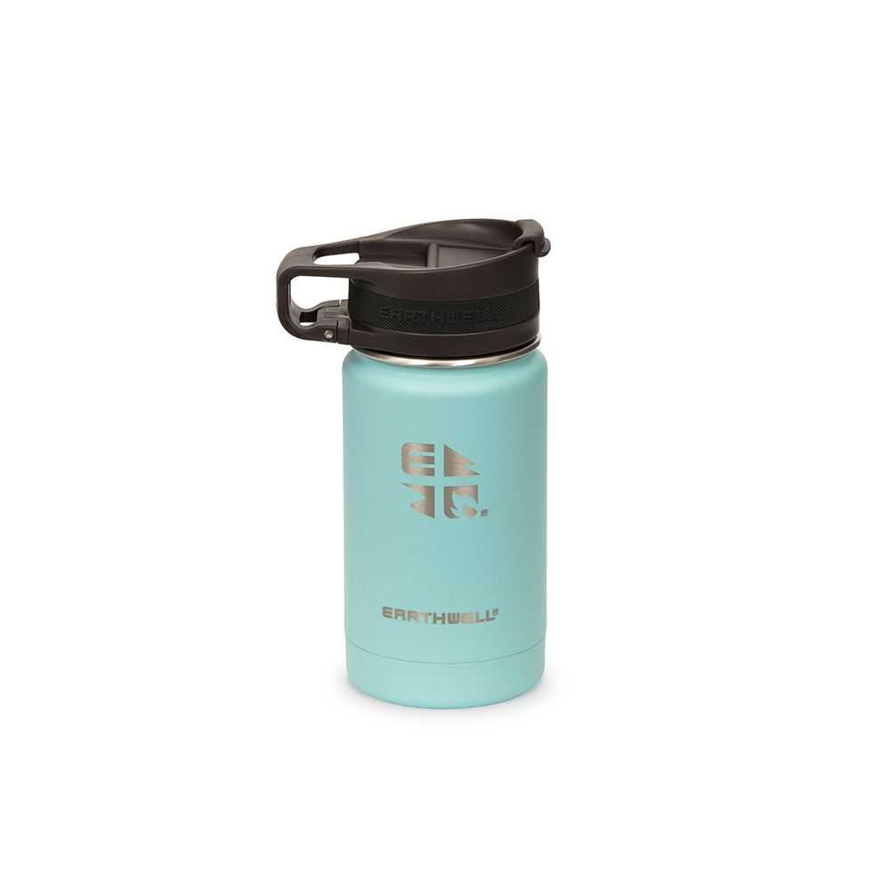 Earthwell กระบอกน้ำเก็บร้อน/เย็น รุ่น 12OZ EARTHWELL VACUUM BOTTLE AQUA BLUE - ROASTER LOOP CAP