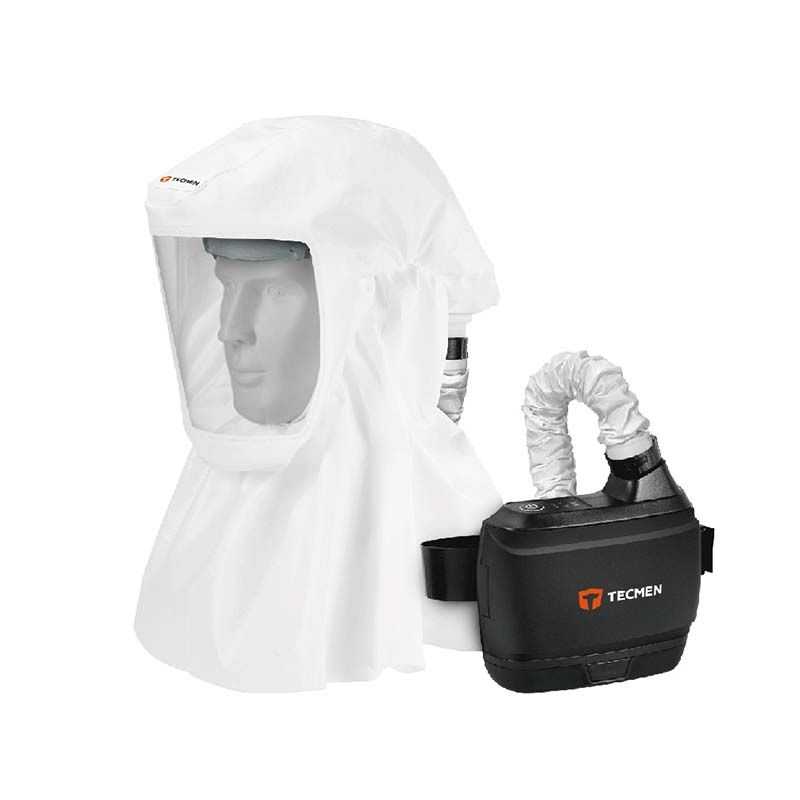 PAPR ชุดกรองอากาศ ชนิดใช้พลังงานจากแบตเตอรี่ รุ่น Freflow V1 with hood TM-H2