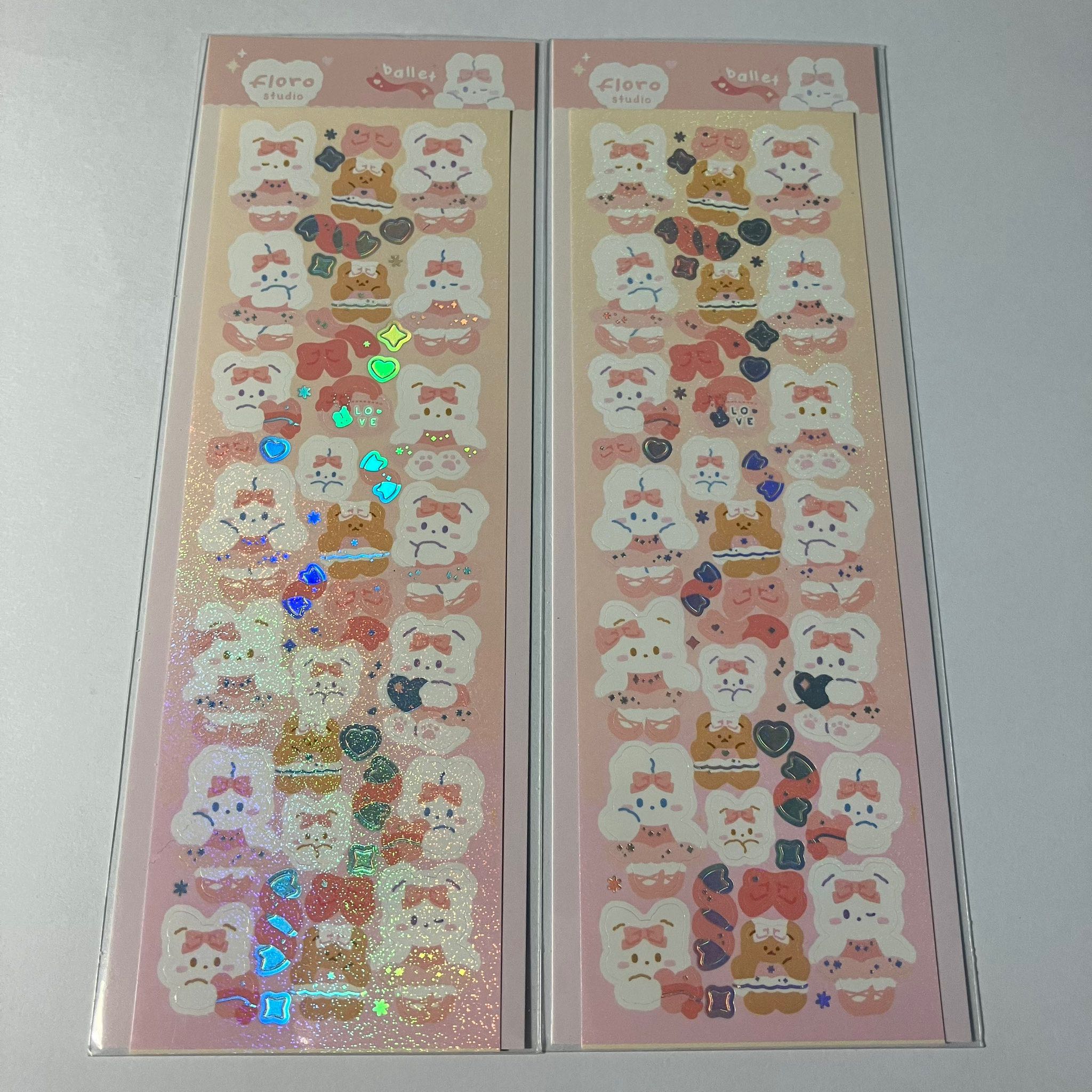 พร้อมส่ง floro studio sticker ballet