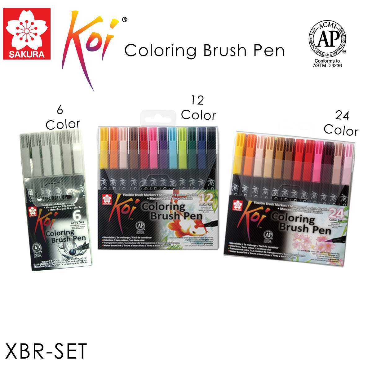 XBR-SET SAKURA  ปากกาพู่กัน โคอิ (Koi Brush Pen)