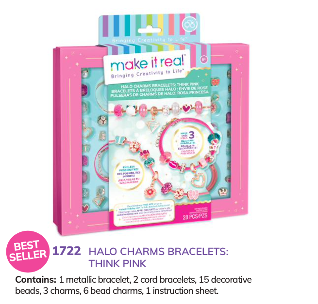 Halo Charms Bracelets Think Pink