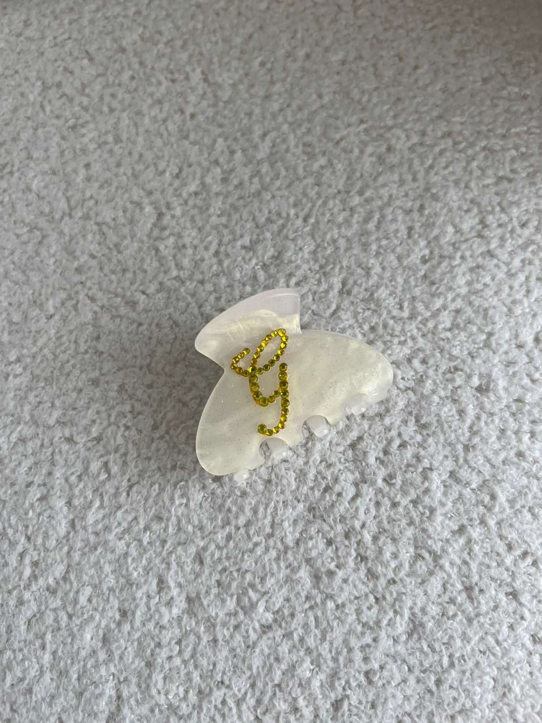กิ๊ฟรุ่น Mini Posies สี Sugarcane02 ขนาด 5 cm  (เปลี่ยนสีจากขาวไปชมพู/เหลือง) ติดชื่อได้ 2 ด้าน