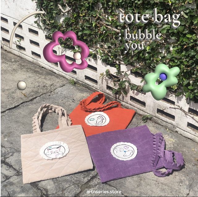 tote bag - bubble you (on the round)