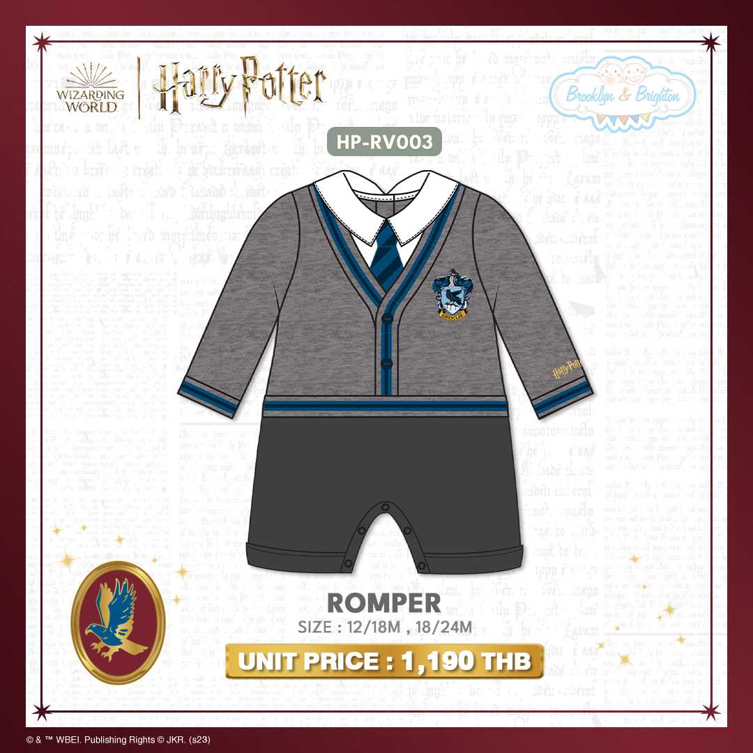 Harry Potter -Ravenclaw Romper - HP-RV003 - ชุดหมีเด็กแฮร์รี่ พอตเตอร์ ขายดีตลอดกาล