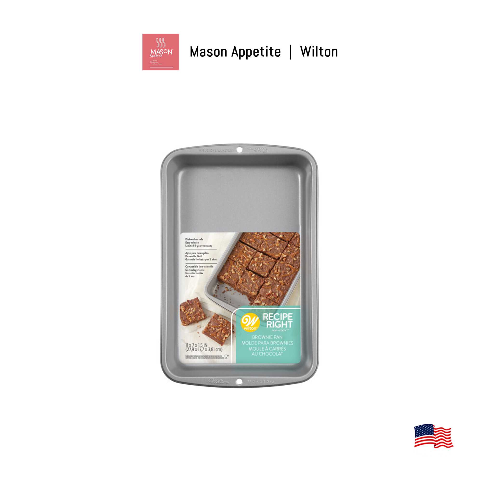 624322 Wilton 11 x 7 นิ้ว Biscuit or Brownie Pan พิมพ์ขนมบราวนี่ วิลตัน