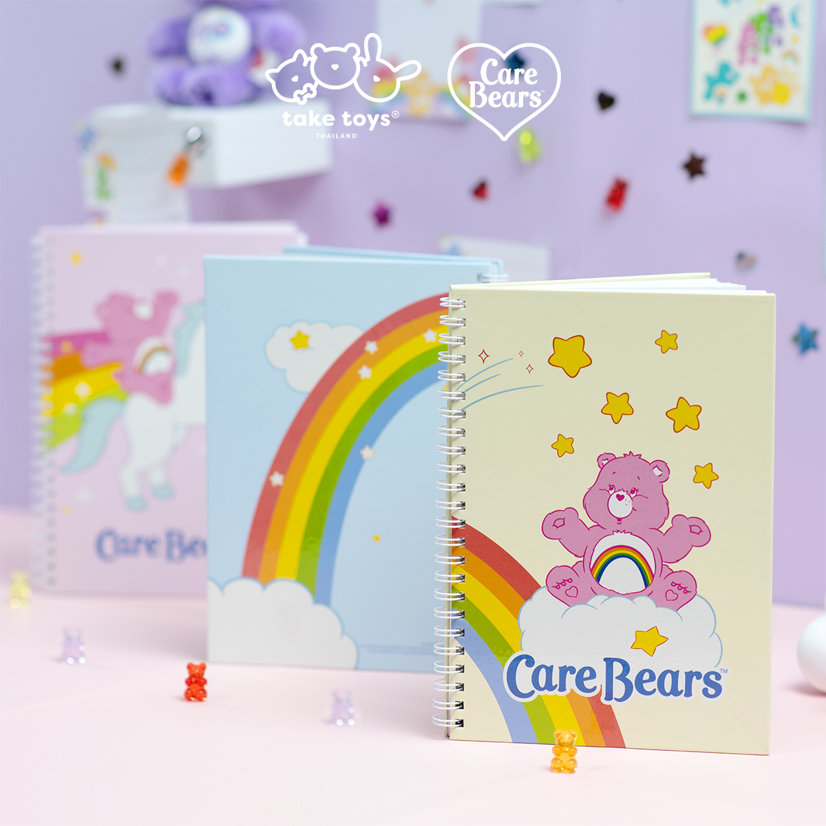 Care Bears Cute & Cuddly-A5 Notebook สมุดโน้ต สันห่วง ขนาดA5