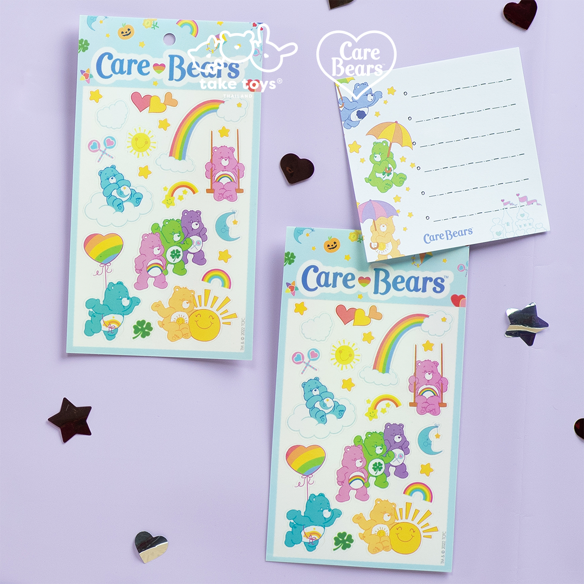 Care Bears Cute&Cuddly-Small Sticker  สติ้กเกอร์ Summer Vibe