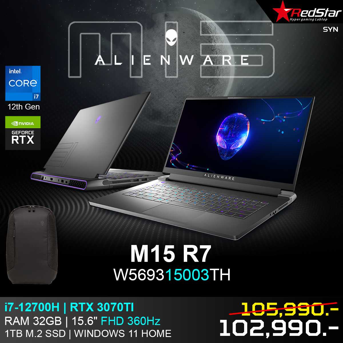 Dell Notebook ALIENWARE M15 R7-W569315003TH