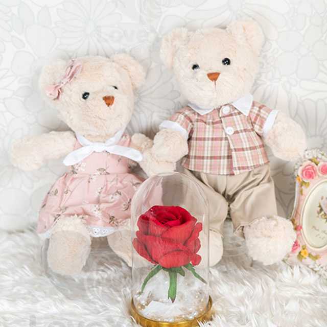 DF110 หมีคู่รัก & โดมกุหลาบ Eternity Love