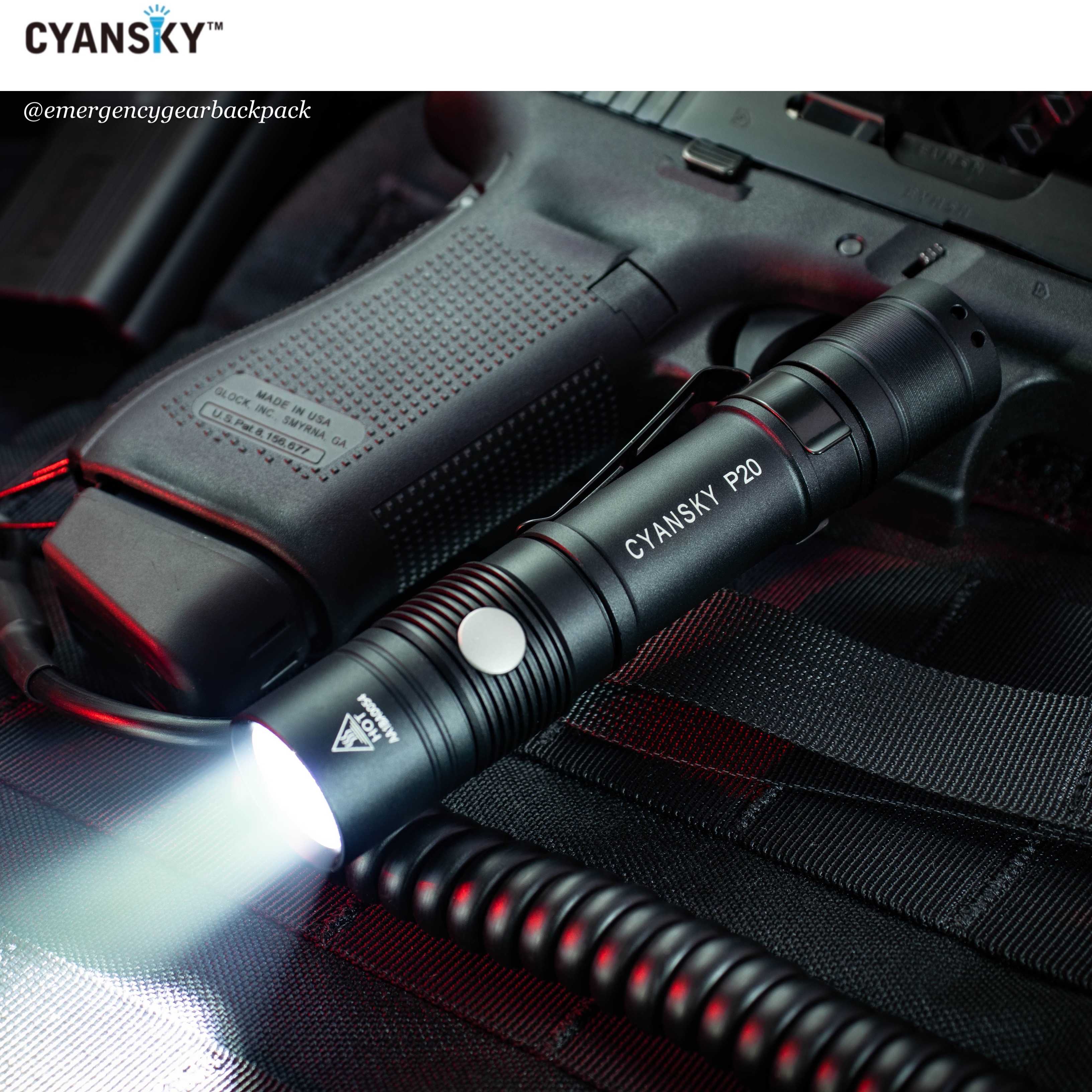 ไฟฉายพกพา Cyansky P20 EDC Flashlight 1600 Lumens 240M