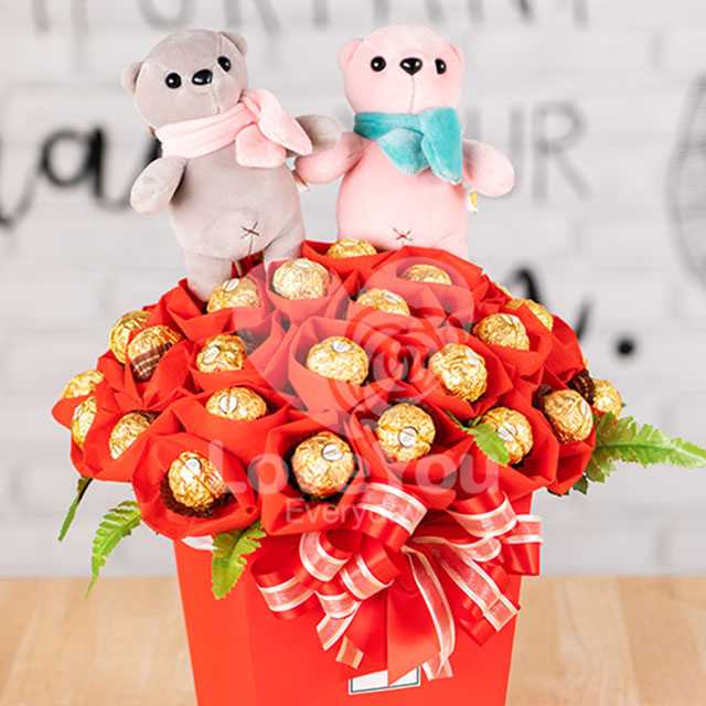 DC125 Rose Choco Bear