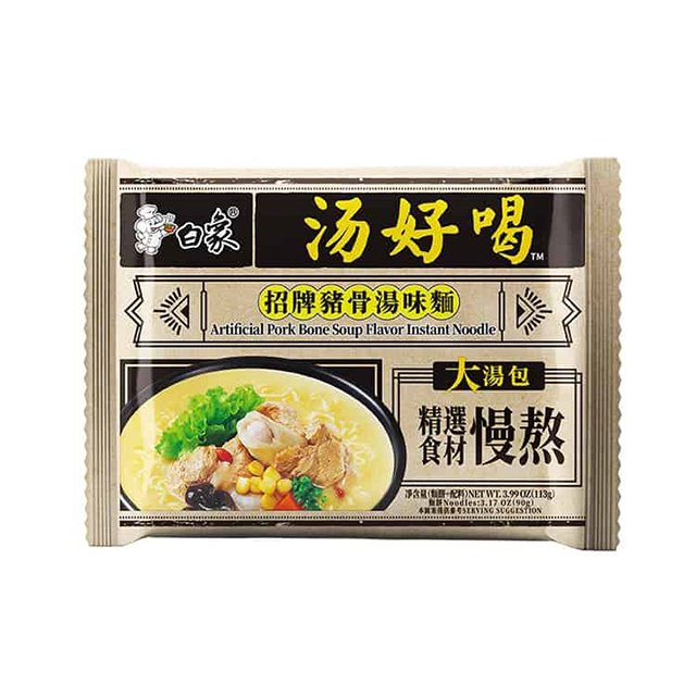 Baixiang บะหมี่กึ่งสำเร็จรูป กลิ่นซุปกระดูกหมู 113 g