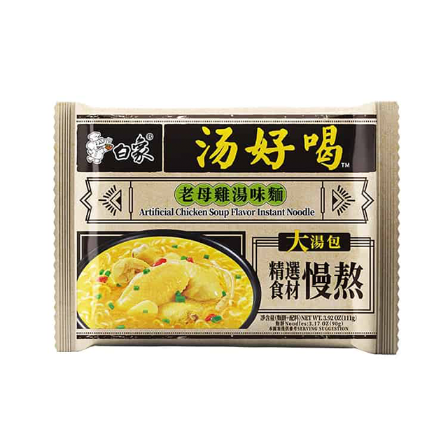 Baixiang บะหมี่กึ่งสำเร็จรูป กลิ่นซุปไก่ 111 g