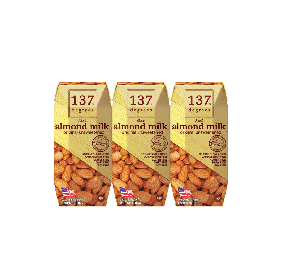 137 Degrees นมอัลมอนด์สูตรอันสวีทเนด์ 180 ml x 3 กล่อง