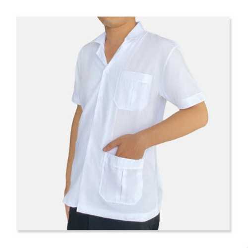 เสื้อกาวน์ตัวสั้น แขนสั้น ผ้าออ๊ฟฟอร์ท #XL