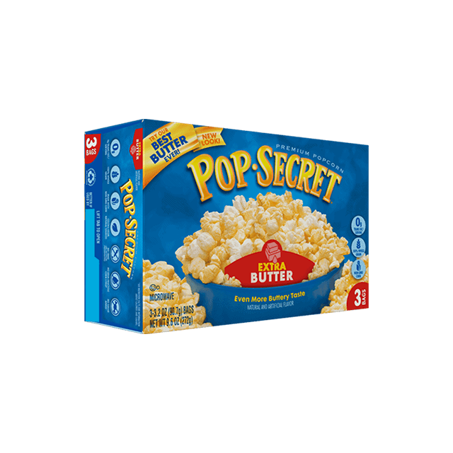 Pop Secret Microwave Popcorn – Extra Butter บรรจุ 3 ซอง
