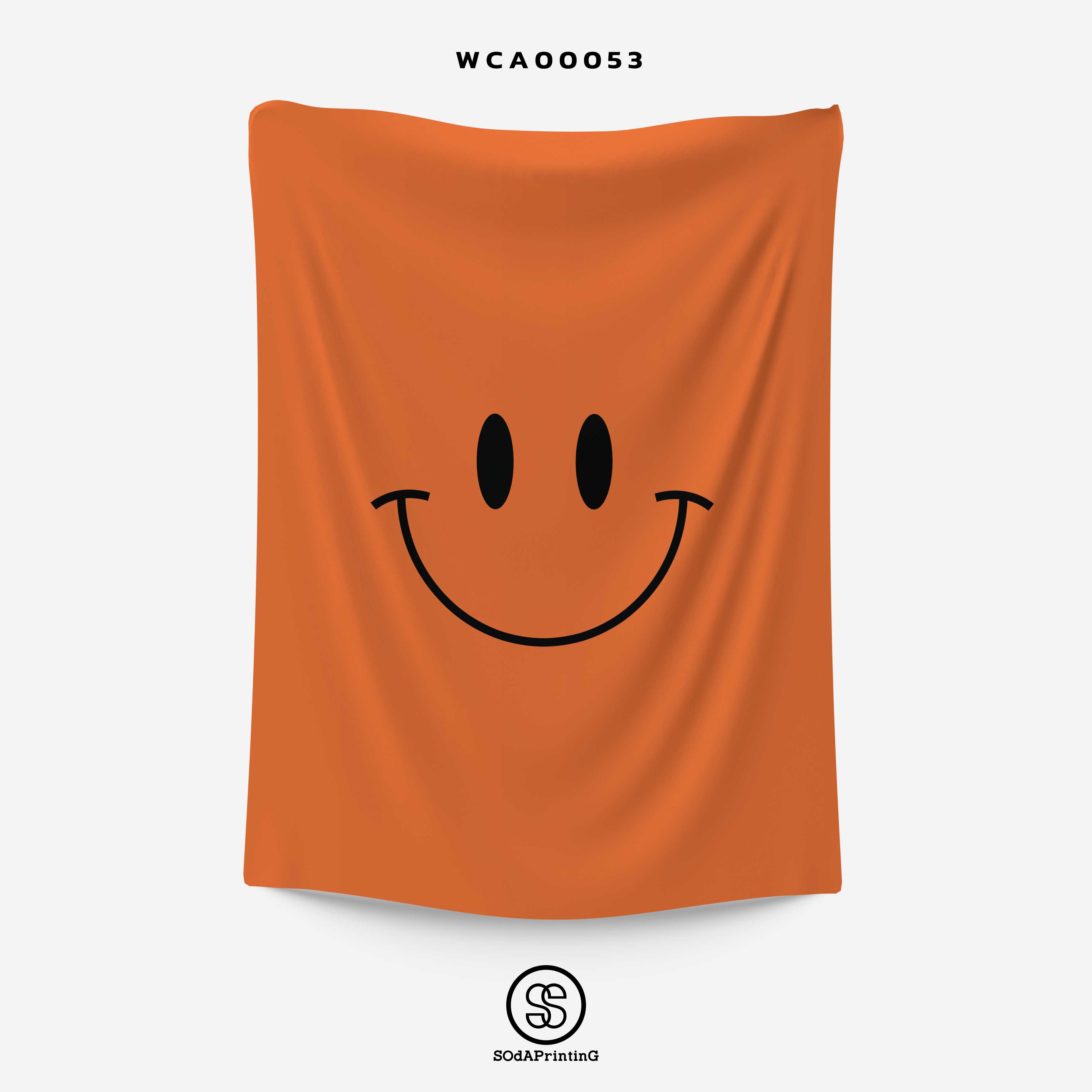 ผ้าแขวนผนัง  ลาย Smile สีส้ม รหัส WCA00053 #SOdAhome #WallCloth