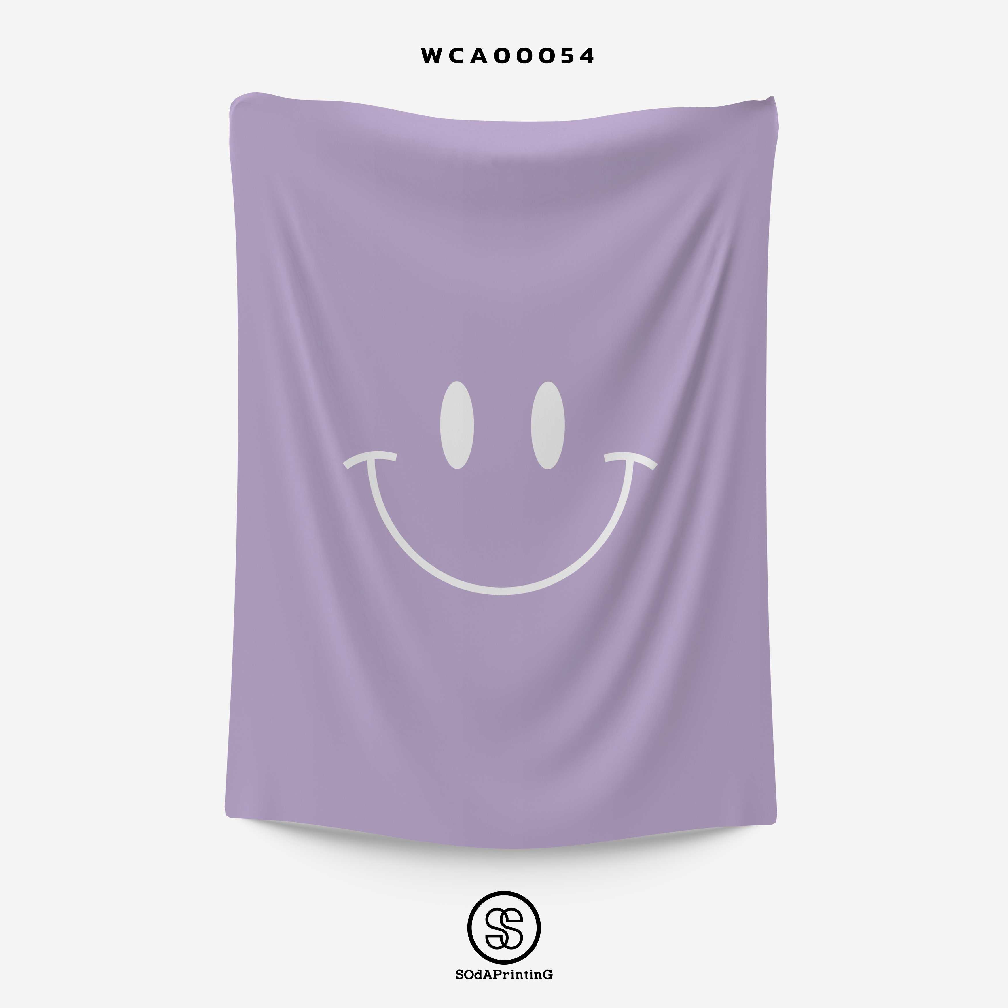 ผ้าแขวนผนัง  ลาย Smile สีม่วง รหัส WCA00054 #SOdAhome #WallCloth