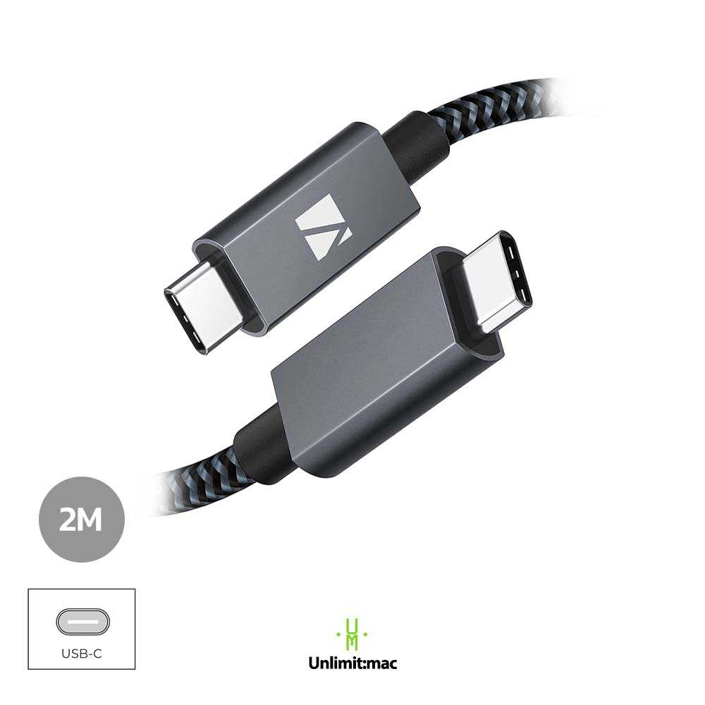 IVANKY USB-C To USB-C GEN 2 Cable 2M (Output for 20V 5A 100W Up to 10Gbps data transfer)