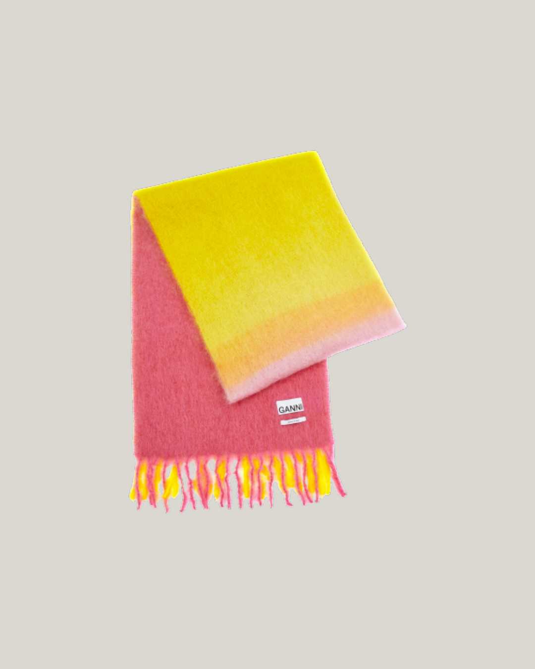 GANNI | Mohair Ombre Fringe Scarf