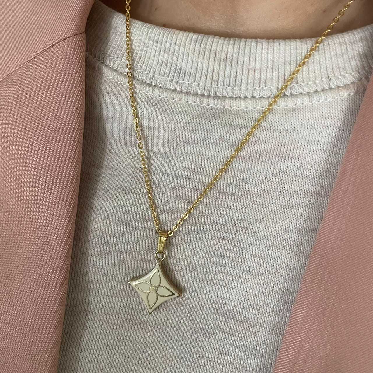 Louis vuitton flower necklace repurposed
