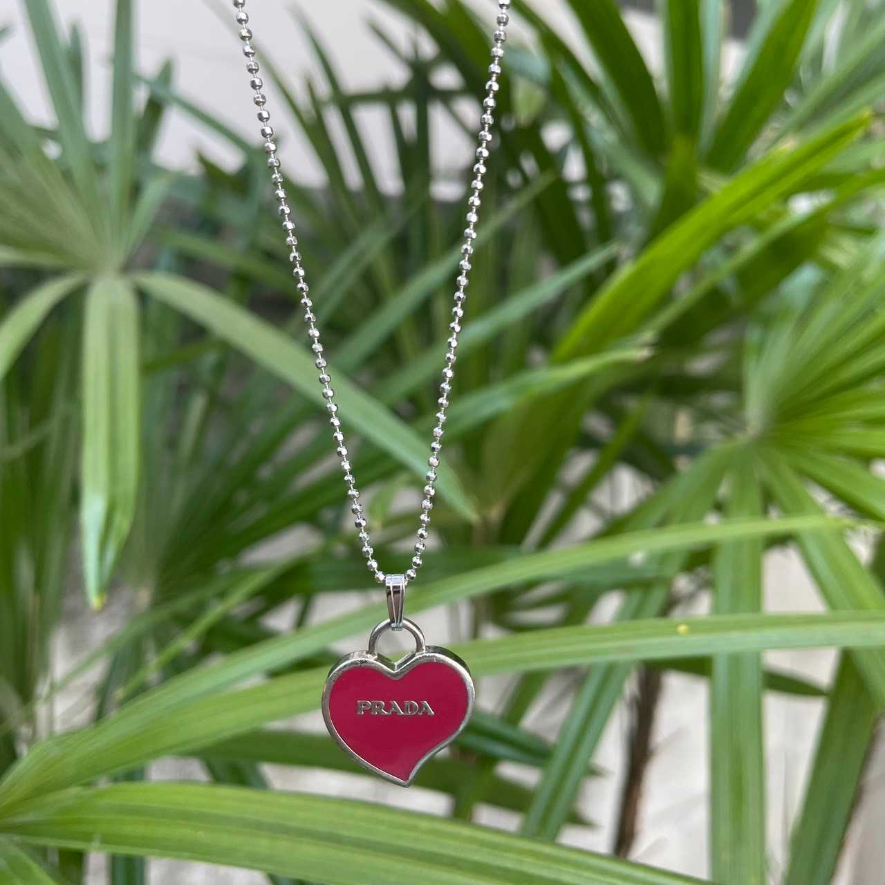 Prada heart necklace repurposed
