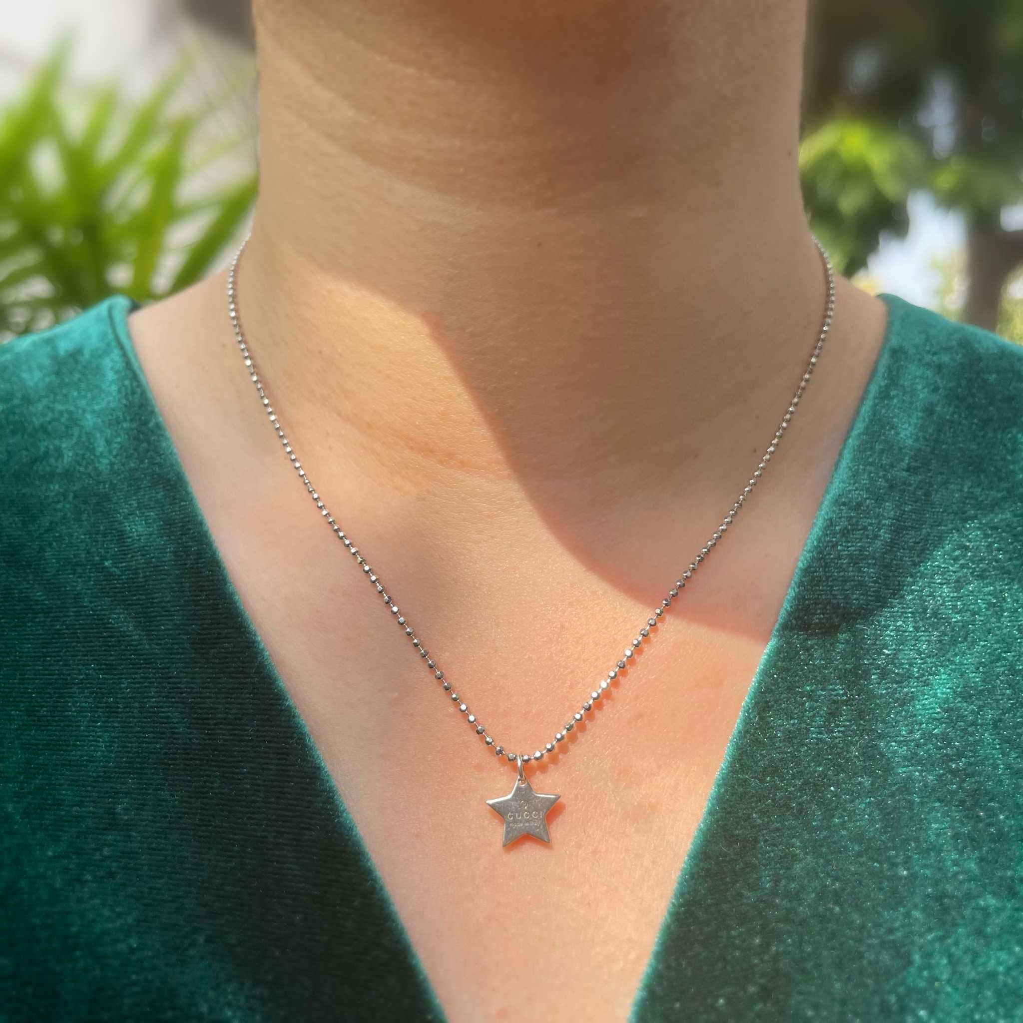 Gucci star necklace repurposed