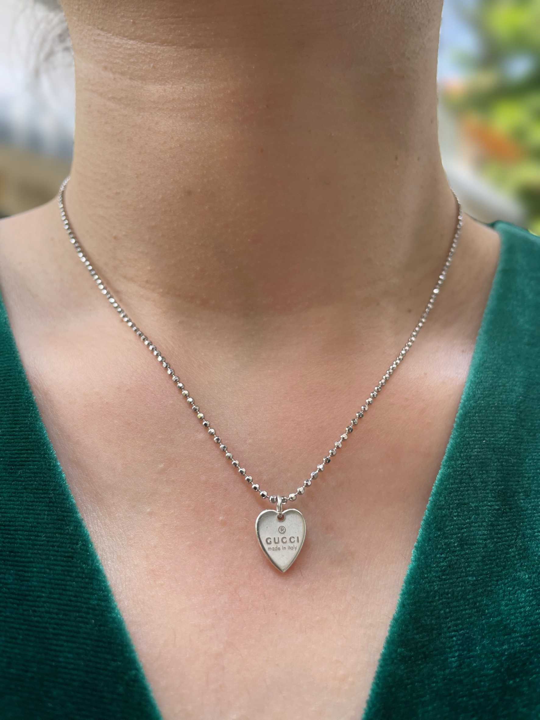 Gucci heart necklace repurposed