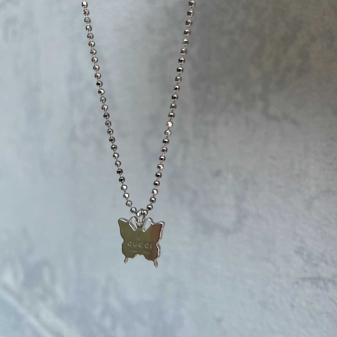 Gucci butterfly necklace repurposed