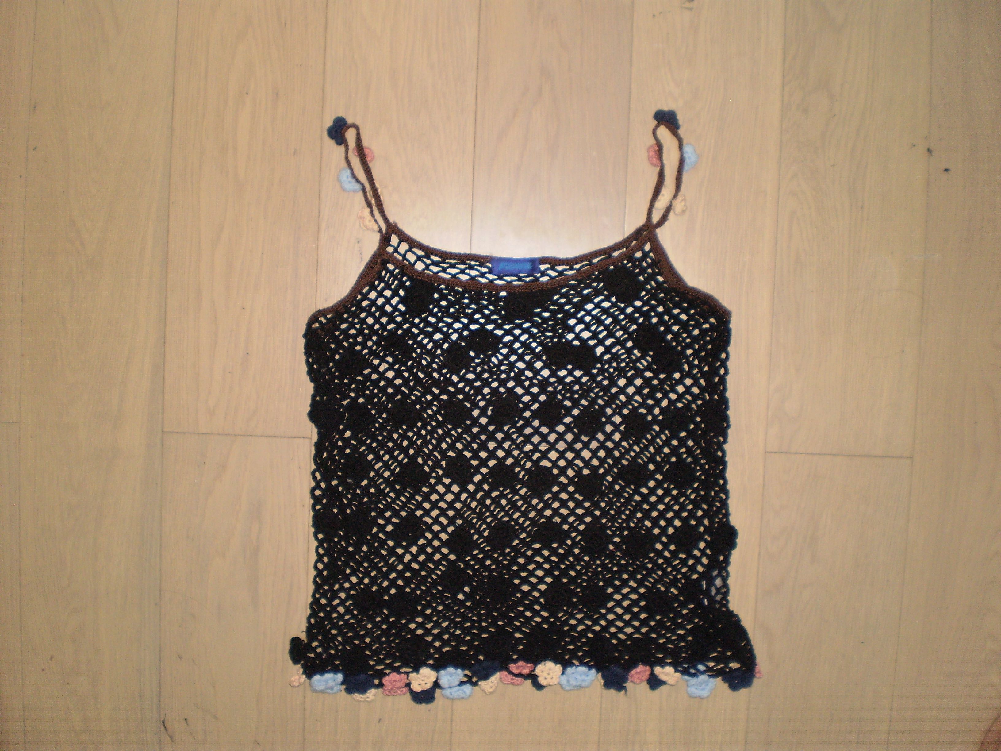 mesh flower tank top 