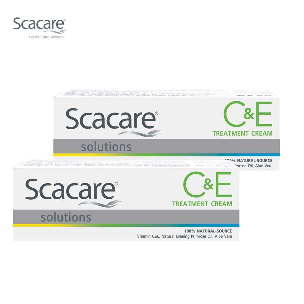 Scacare สกาแคร์ โซลูชั่น ซีแอนด์อี ทรีทเม้นท์ครีม 35 กรัม 2 กล่อง