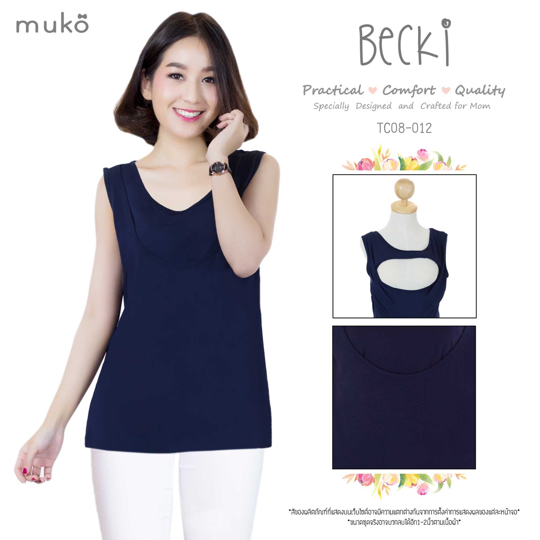 Muko Becki เสื้อเปิดให้นม คลุมท้อง TC08 (Tops)