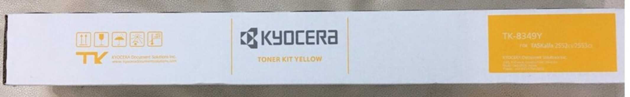Kyocera Toner TK-8349(Y) สีเหลือง ของแท้ ผงหมึกเครื่องถ่ายเคียวเซร่า รุ่น Taskalfa 2552ci ,2553ci