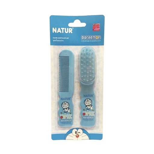NATUR ชุดหวีและแปรง ลายโดเรม่อน 