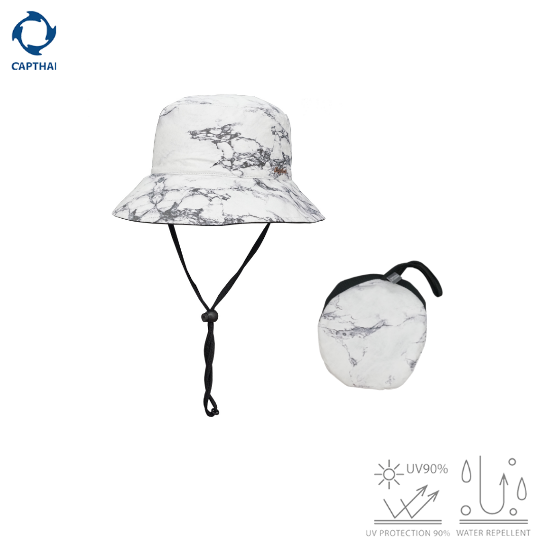 Marble B หมวกปีกรอบกัน UV พับได้