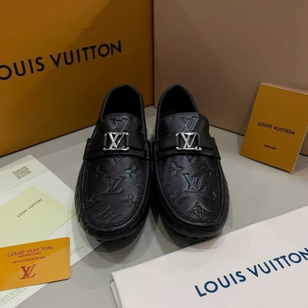 LOUIS VUITTON MONTE CARLO MOCCASIN SHOES รองเท้าคัชชู โลฟเฟอร์ แบรนด์หลุยส์วิตตอง หนังแท้สีดำ