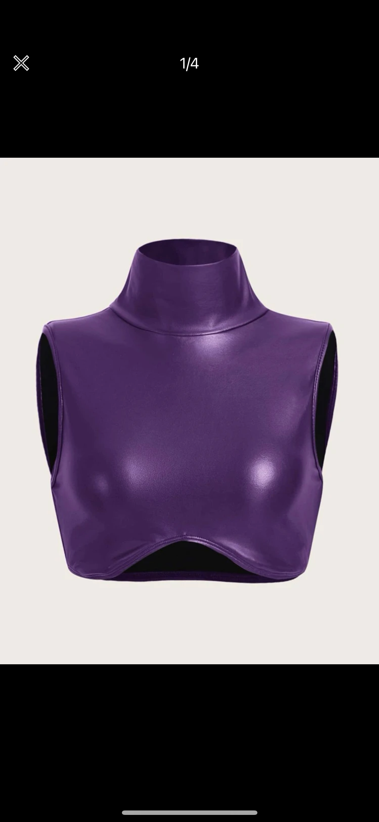 Matelic purple top