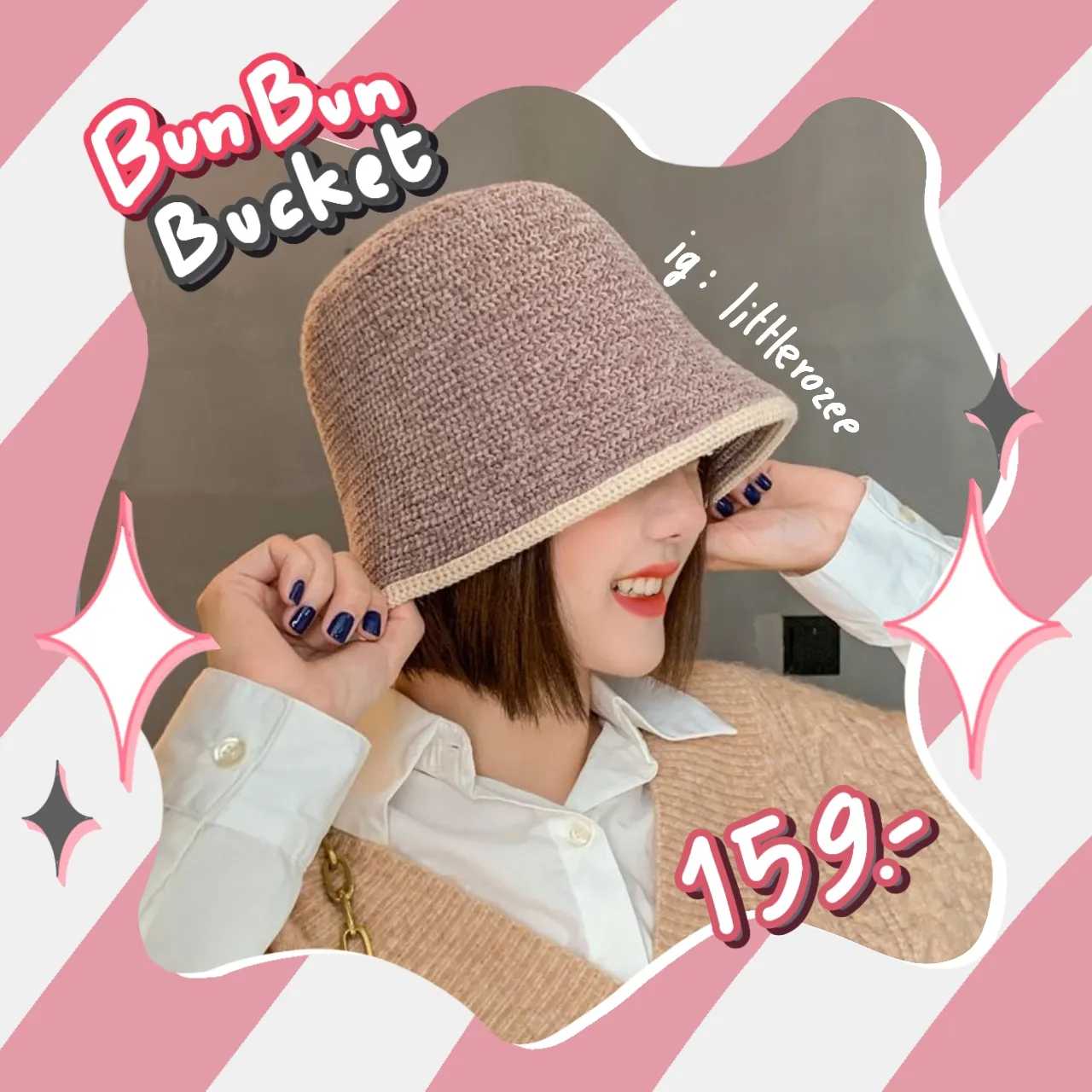 Bunbun bucket hat หมวกบักเก็ตไหมพรม สไตล์เกาหลี