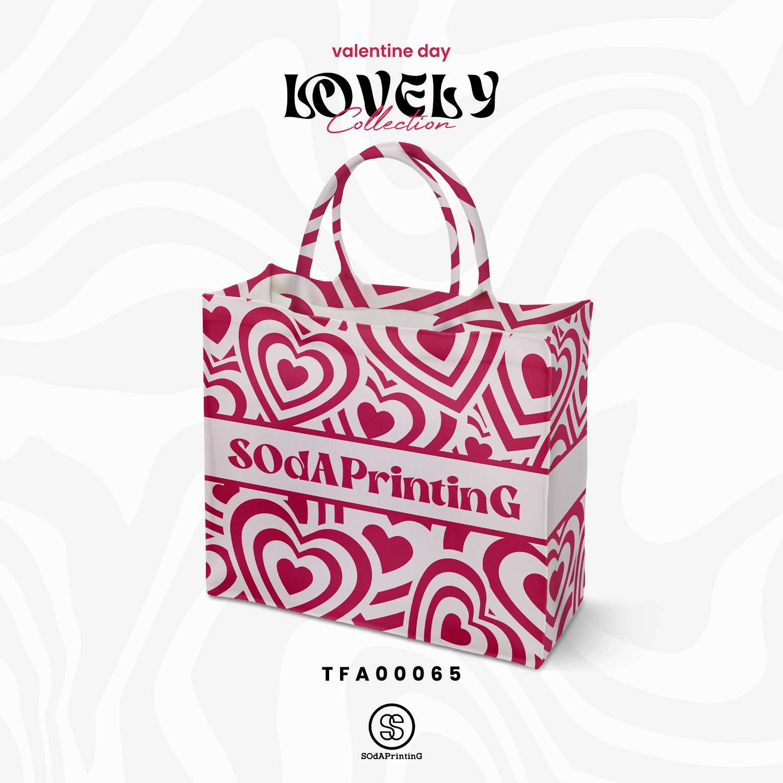กระเป๋า Book Tote Bag Lovely Collection รหัส TFA00065 #SOdAbag #SOdAPrintinG